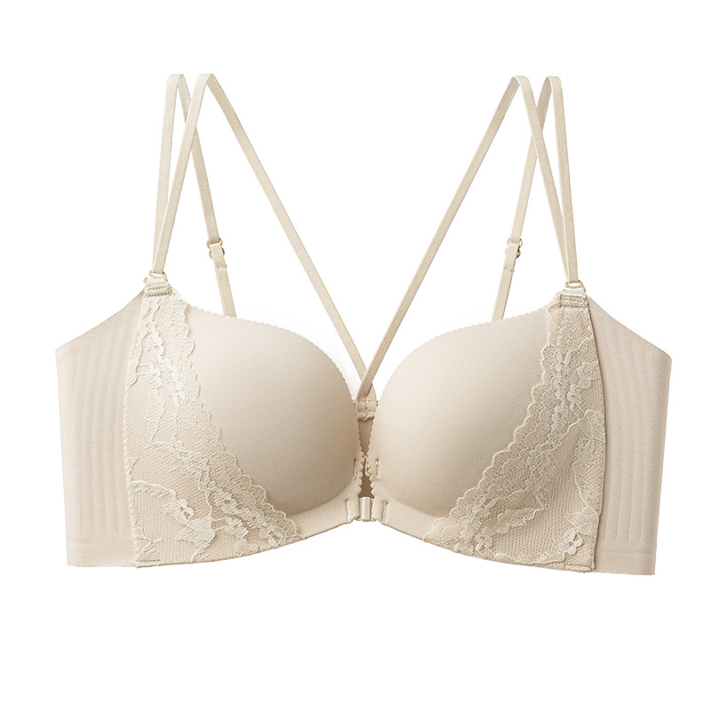 Wirefree Bra Comfort - KUCLUT Front-Closure Bra Women's Gathered Small