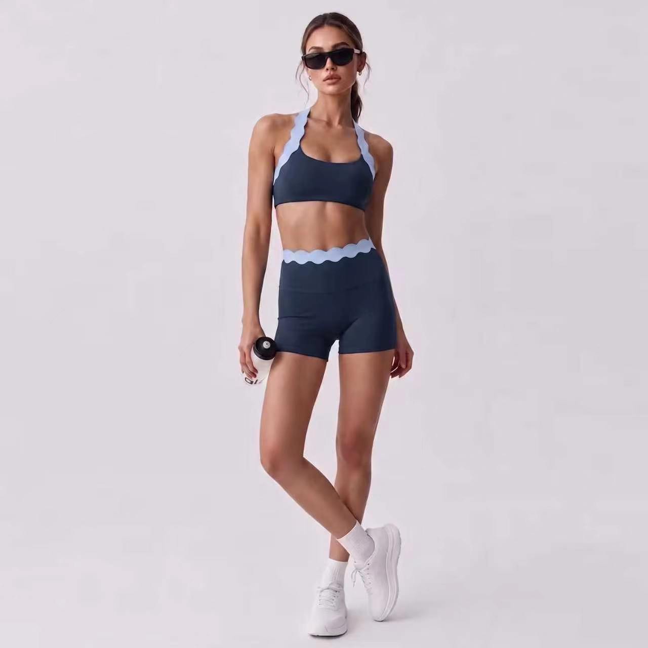 Women 2‑Piece Yoga Outfit Two‑ - Lace Bralette Set review and price